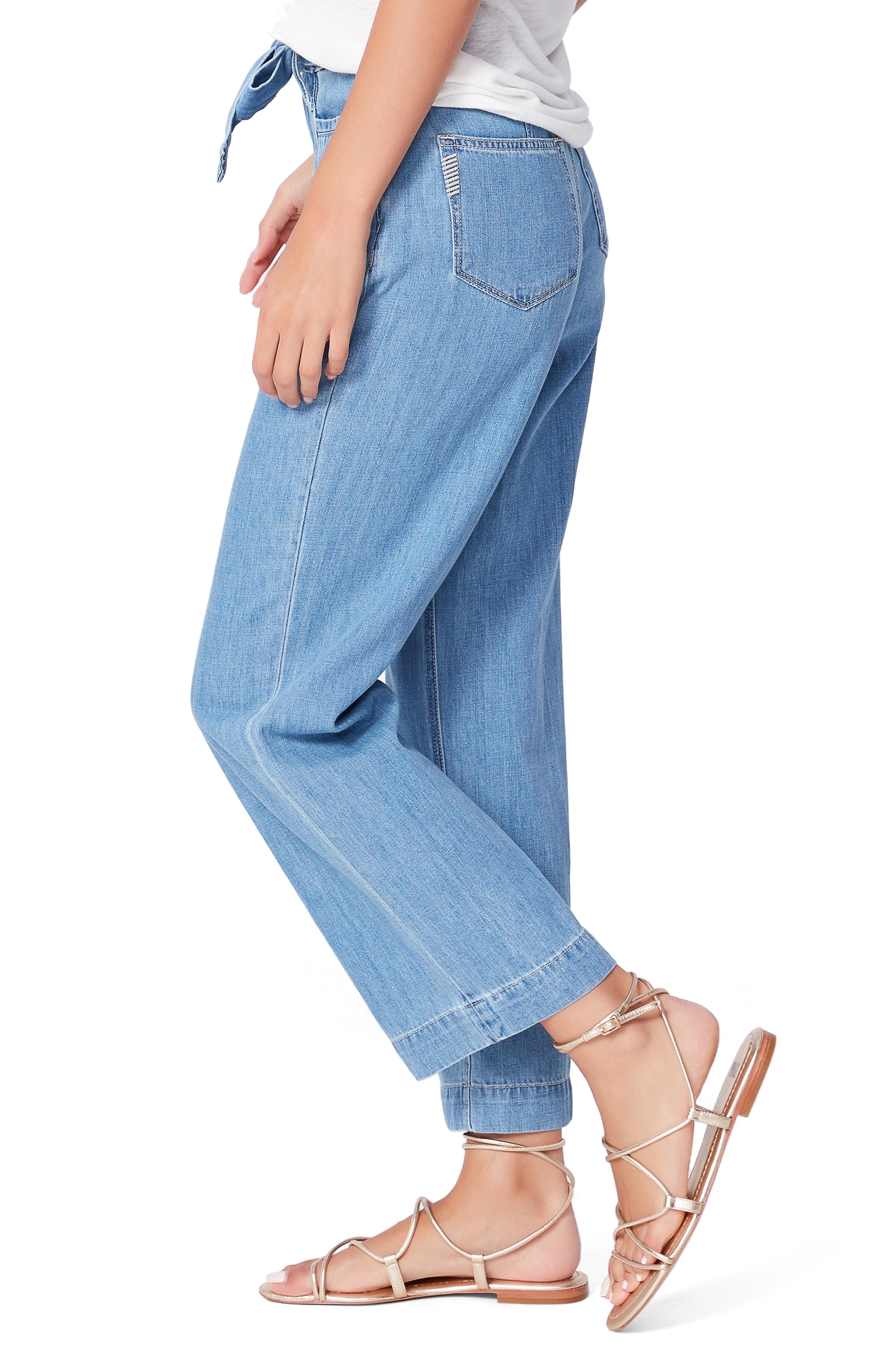 PAIGE Nellie High Waist Belted Wide Leg 
