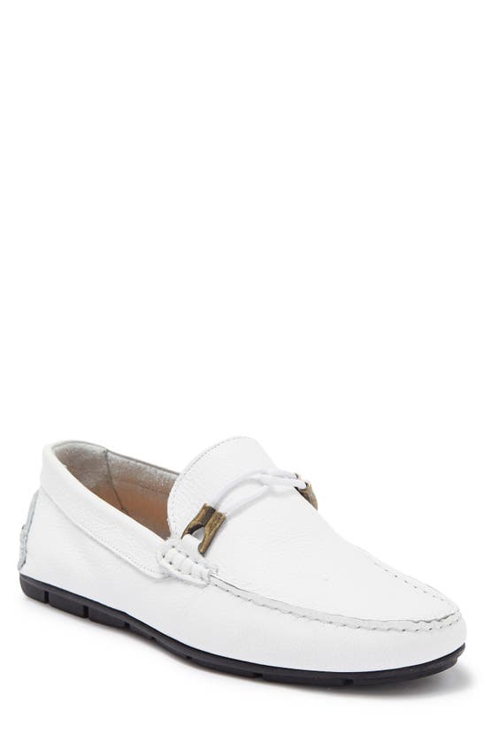 Giorgio Brutini Leighton Leather Bit Loafer In White