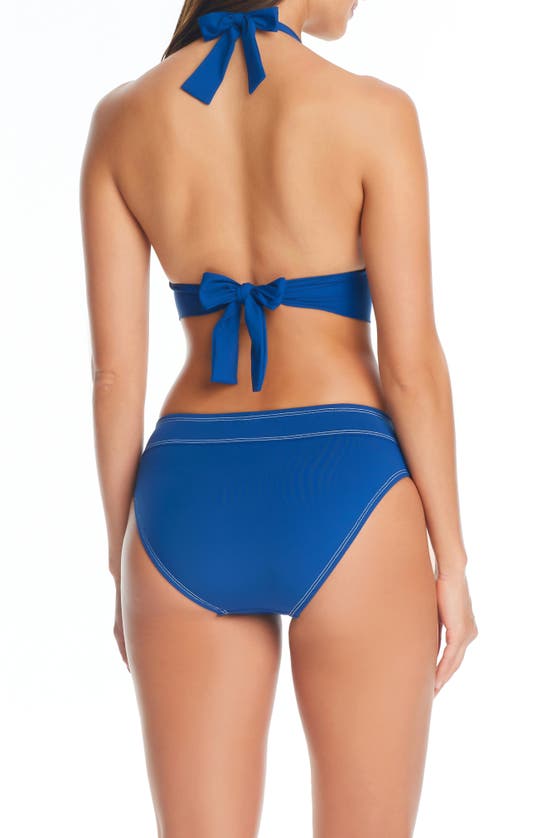 Shop Bleu By Rod Beattie Fine Line Halter Bikini Top In Navy