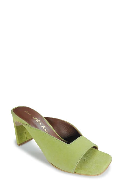 band of the free Suly Raffia Square Toe Sandal in Lime