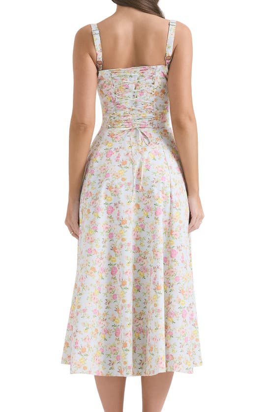 House Of Cb Adabella Floral Pleated Halter Sundress In Floral Print