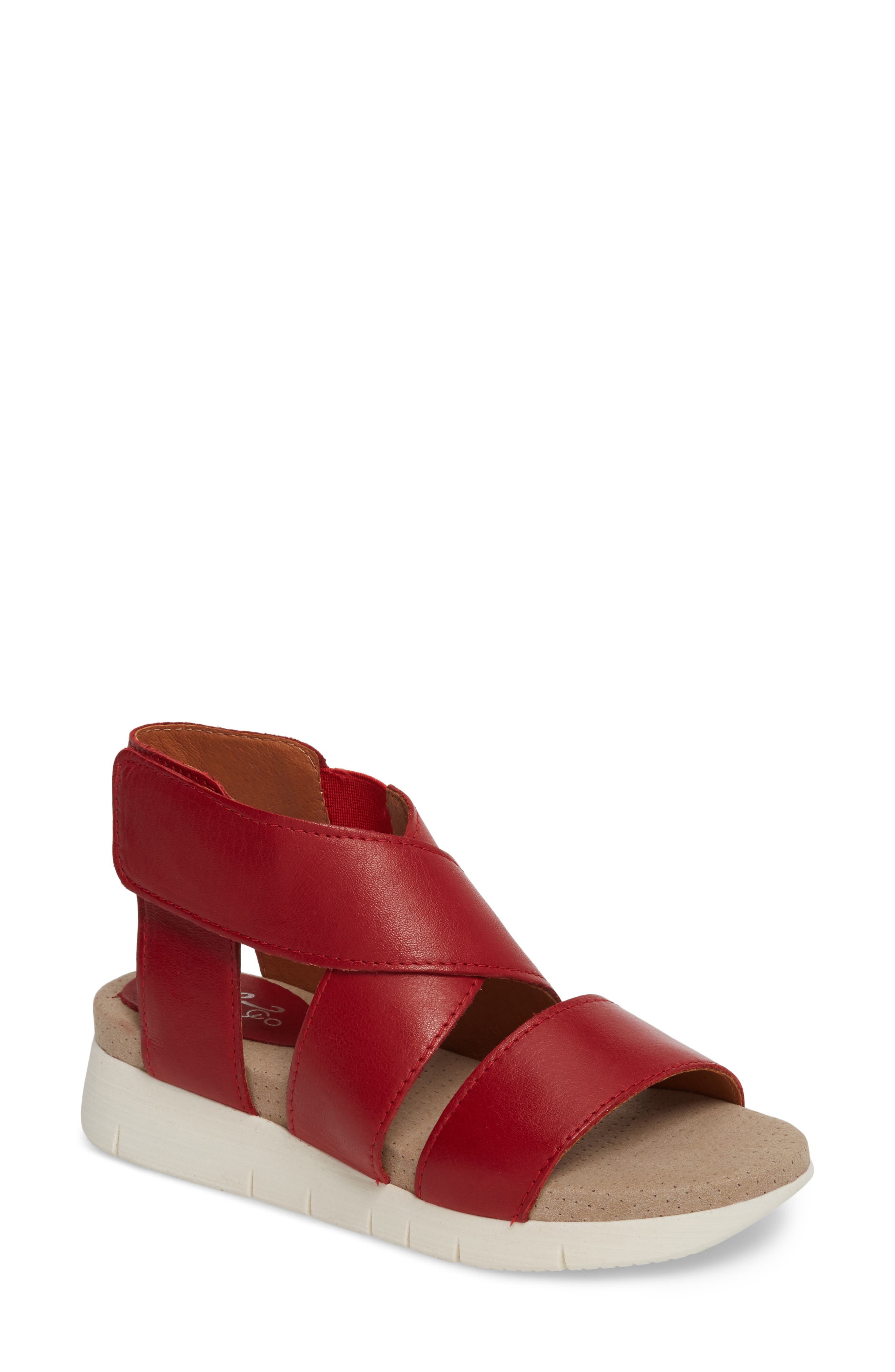 Bos. & Co. Piper Wedge Sandal - Red