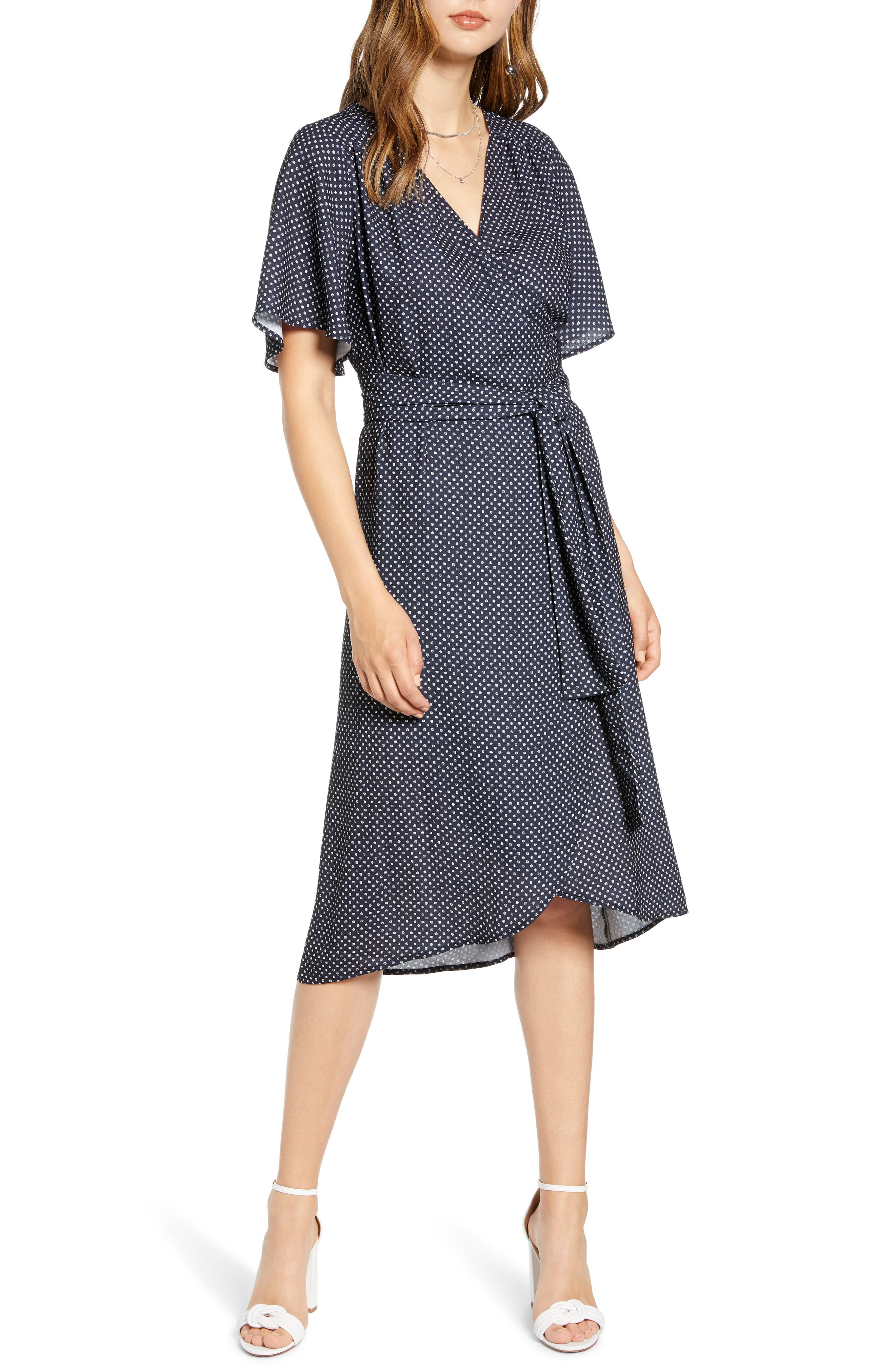 nordstrom halogen wrap dress