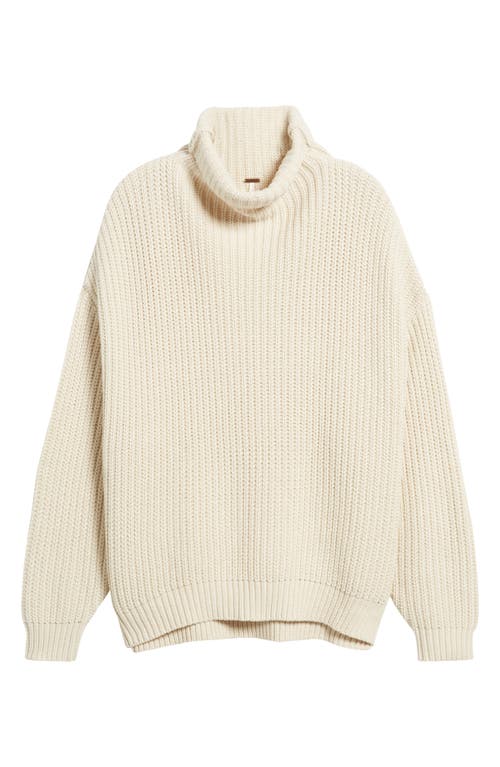 Shop Free People Swim Too Deep Turtleneck Sweater In Tea