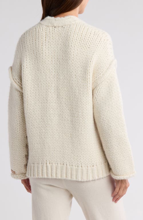LUNYA LUNYA LOFTY WOOL BLEND WHIPSTITCH CARDIGAN 