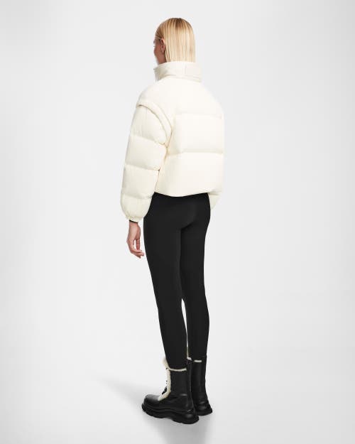 Shop Rudsak Convertible Down Puffer With Removable Sleeves In White