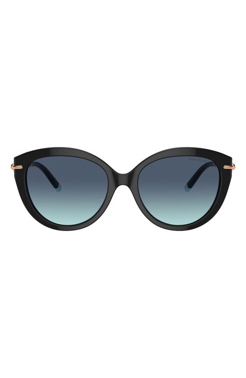 Tiffany & Co. 55mm Cat Eye Sunglasses in Blue Gradient
