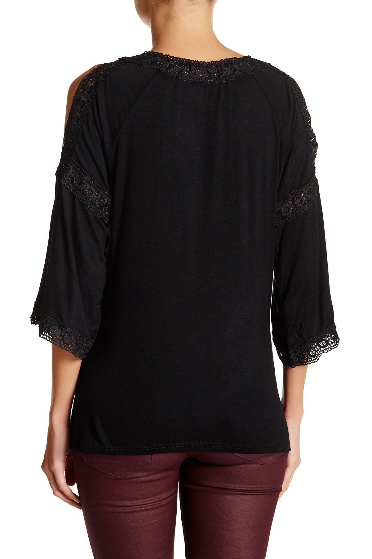 Grace Lace Trimmed Cold Shoulder Top Nordstrom Rack