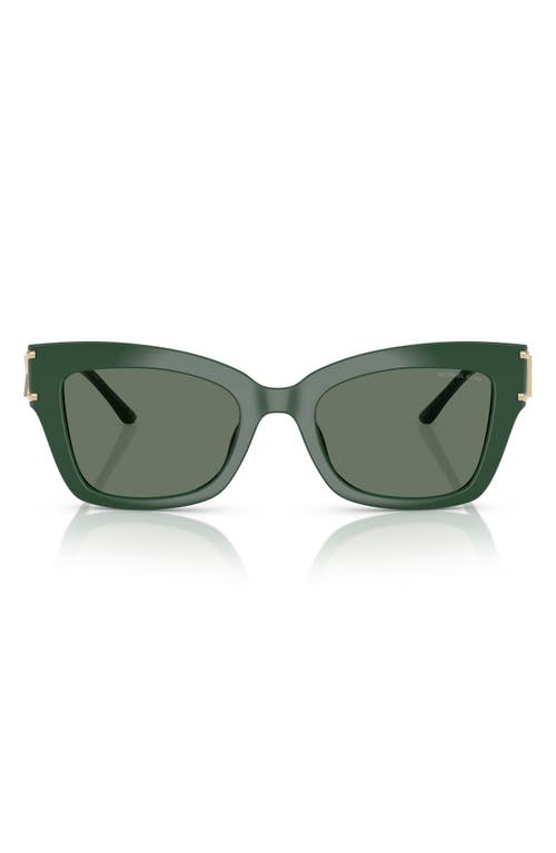 Shop Michael Kors 52mm Square Sunglasses In Green