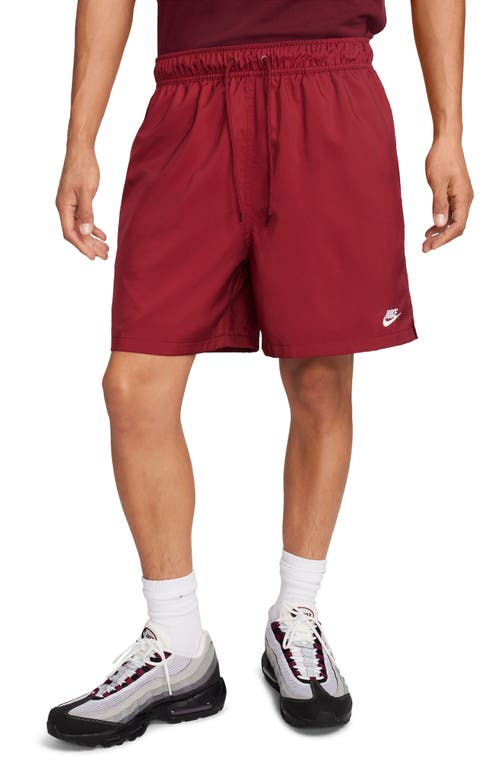 Nike Club Woven Flow Shorts In Team Red/white
