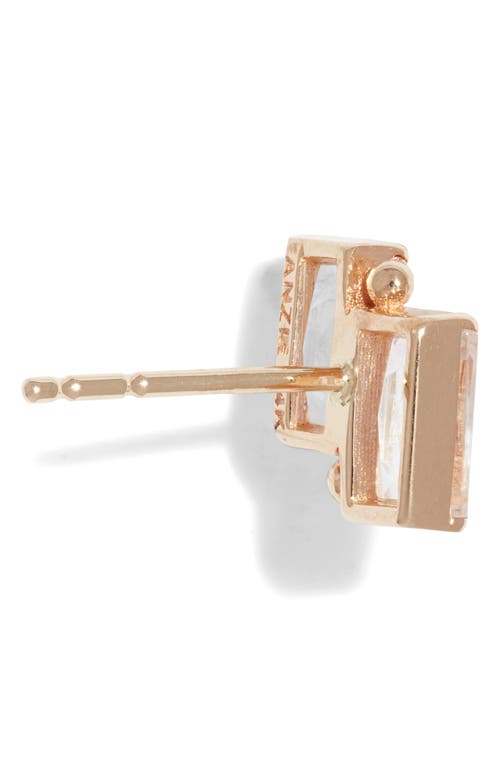 Anzie Deux Carré Topaz Fringe Drop Earrings In Silver/clear Topaz