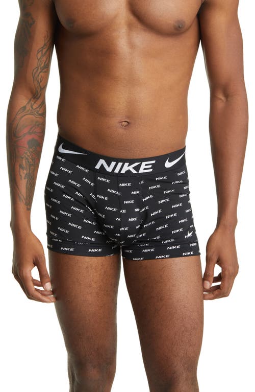 Nike 3-pack Dri-fit Essential Micro Trunks In  Logo/grey/black