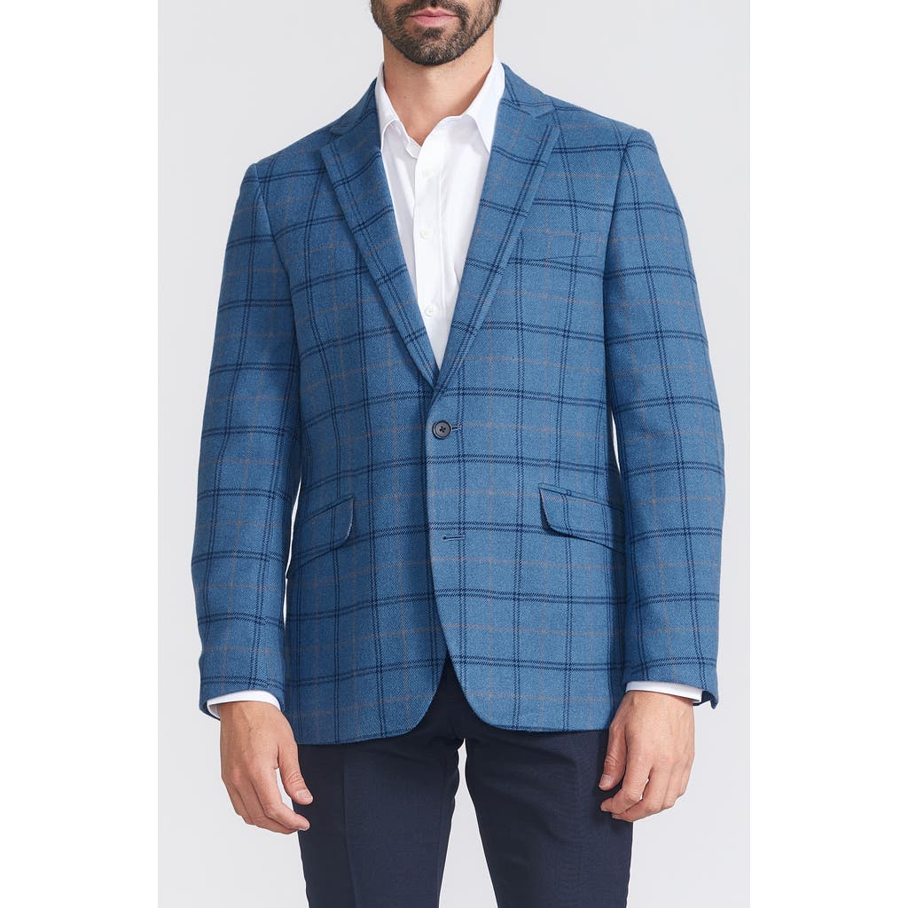 Savile Row Co Plaid Sport Coat In Blue