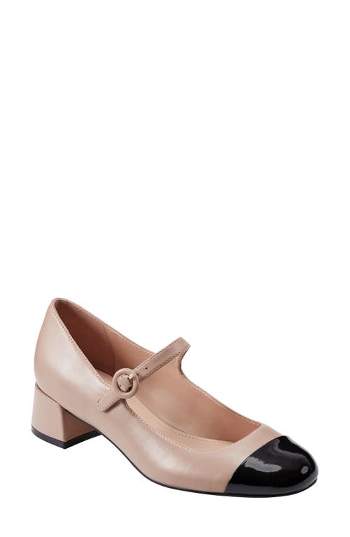 Shop Marc Fisher Ltd Marla Cap Toe Mary Jane Pump In Light Natural