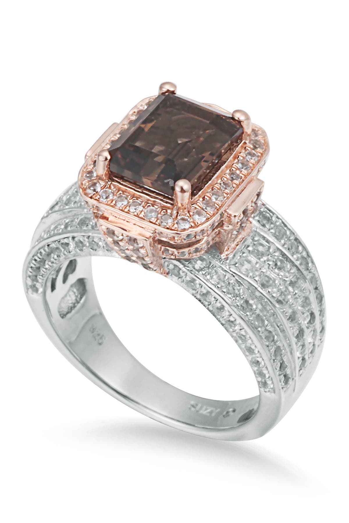 round cut smoky quartz ring smoky crystal ring brown gemstone ring engagement ring sterling silver ring