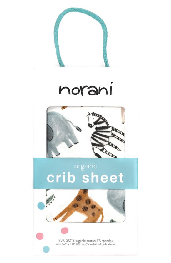 Shop Norani Crib Sheet In Green/ Brown
