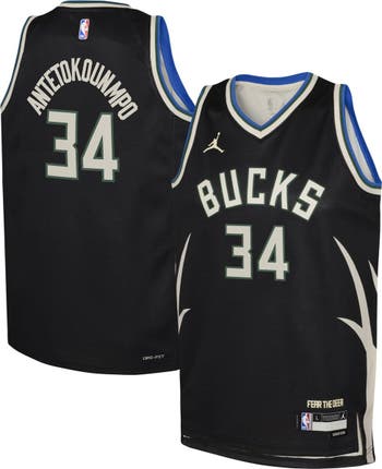 Nike Milwaukee Bucks Youth Statement Name and Number T-shirt