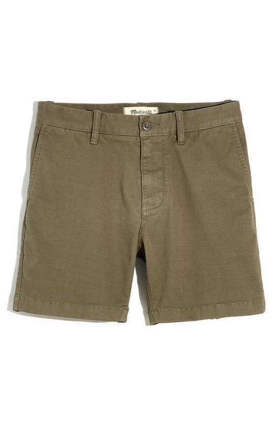 Madewell 7-inch Coolmax® Chino Shorts In Pressed Sage