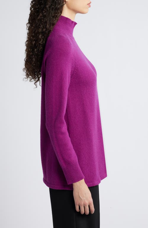 EILEEN FISHER EILEEN FISHER TURTLENECK ORGANIC COTTON & RECYCLED CASHMERE TUNIC SWEATER 