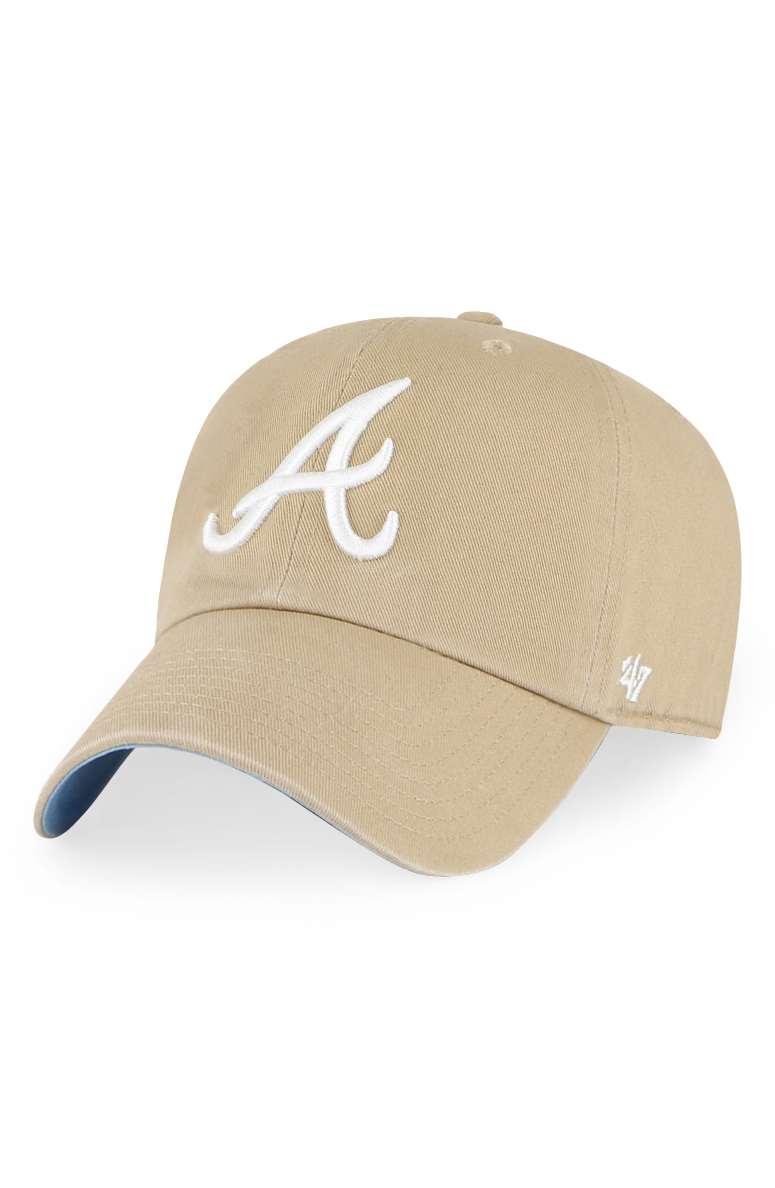 khaki braves hat