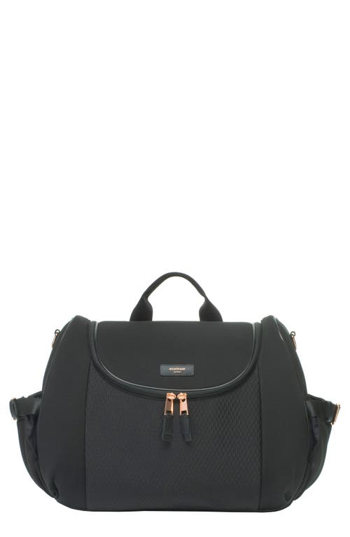 Storksak Poppy Lux Convertible Diaper Bag in Scuba Black at Nordstrom