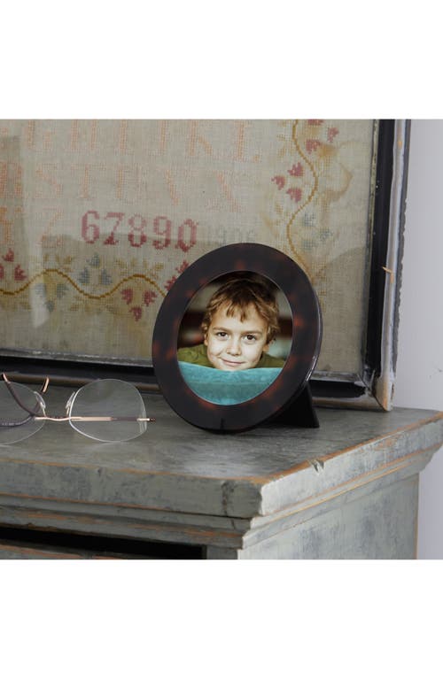 Mariposa Tortoise Pattern Round Picture Frame In Brown