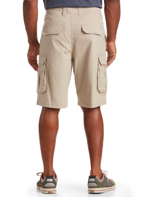 Shop True Nation By Dxl Stretch Ripstop Cargo Shorts In Khaki