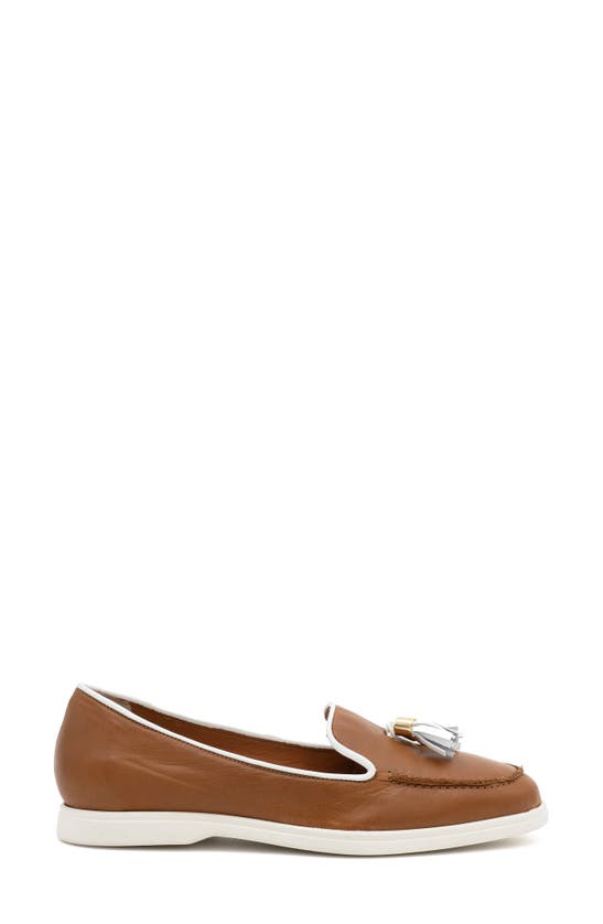 Shop Amalfi By Rangoni Rampichino Tassel Loafer In Whiskey / White - Platinum Acc