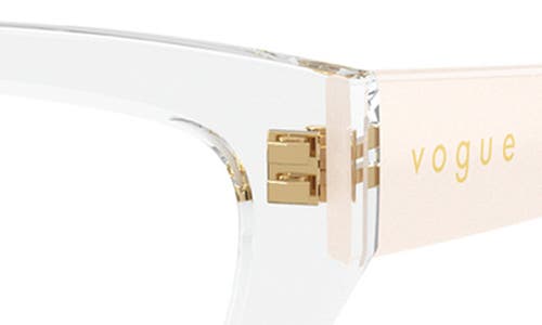 Vogue 48mm Cat Eye Optical Glasses In Rose Gold Black