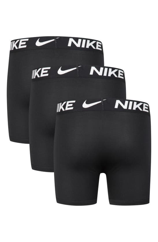 Shop Nike Kids' Essential Dri-fit Micro Assorted 3-pack Boxer Briefs In Black