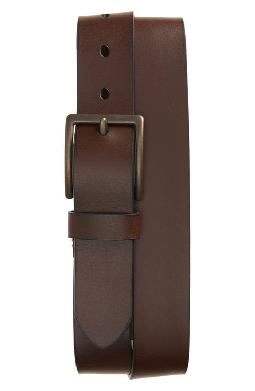 Rivet Leather Belt in Dark Brown