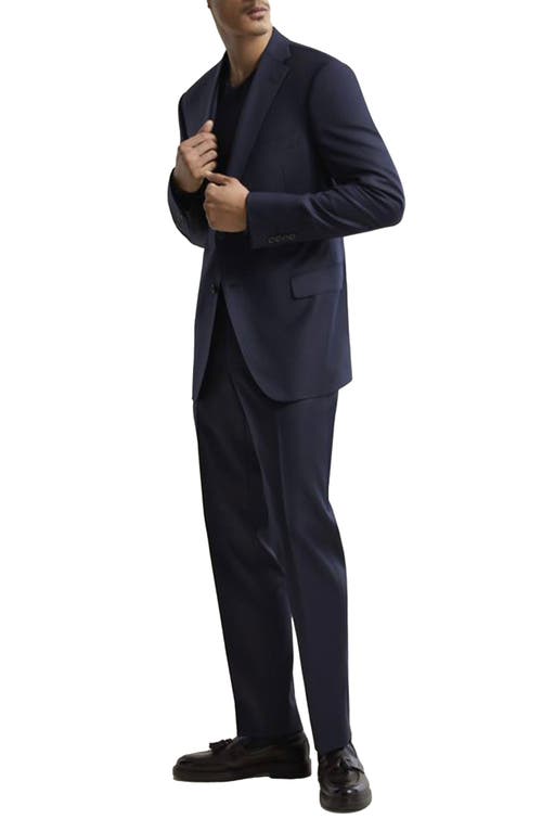 Shop Samuelsohn Ice Wool Serge Suit In Navy