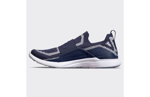 Shop Apl Athletic Propulsion Labs Techloom Bliss Slip-ons In Navy/white/navy