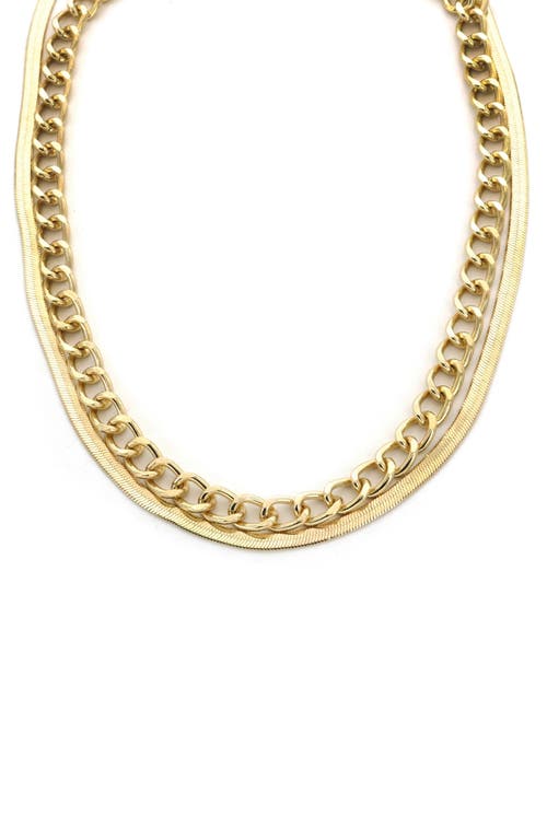 Panacea Layered Chain Necklace in Gold at Nordstrom