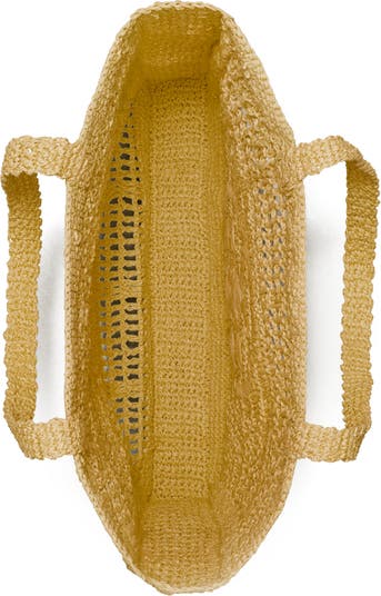 Tory Burch Ella Crochet Straw Tote Bag in Natural