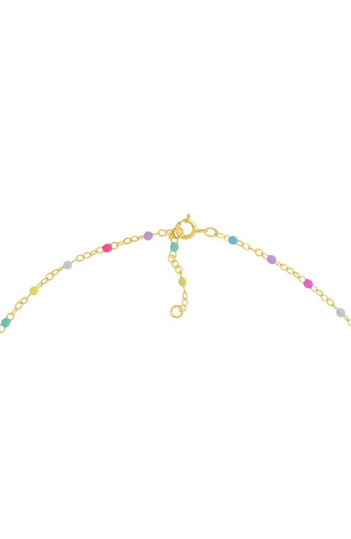 Central Park Enamel Station Chain Necklace In Gold Multicolor