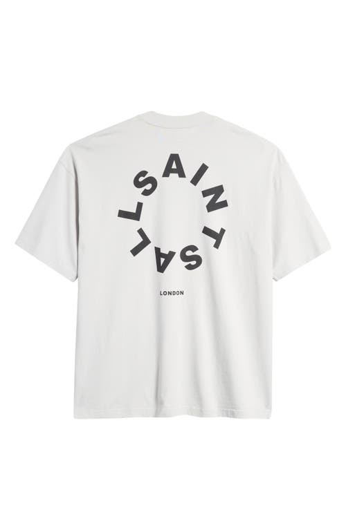 Shop Allsaints Tierra Cotton Graphic T-shirt In Cool Grey