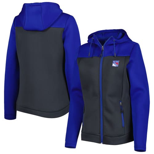 Women's Antigua Blue/Gray New York Rangers Protect Full-Zip Jacket