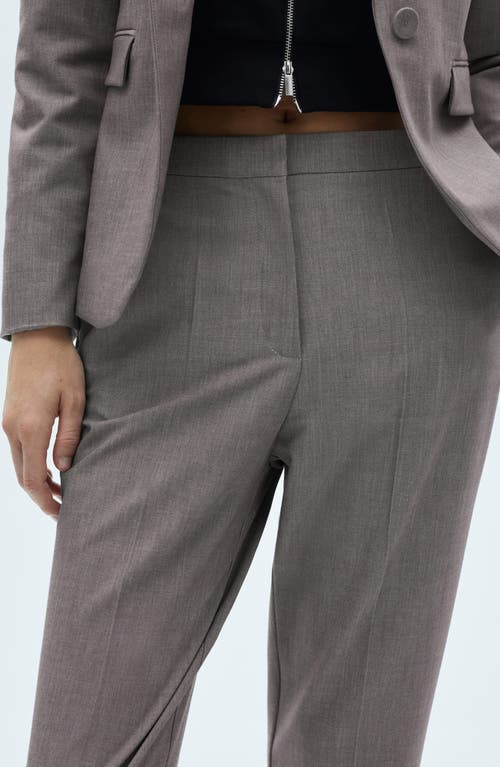 Mango Straight Leg Pants In Grey