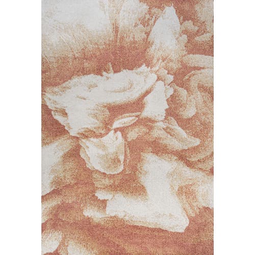 Jonathan Y Petalo Abstract Two-tone Modern Area Rug In Orange/cream