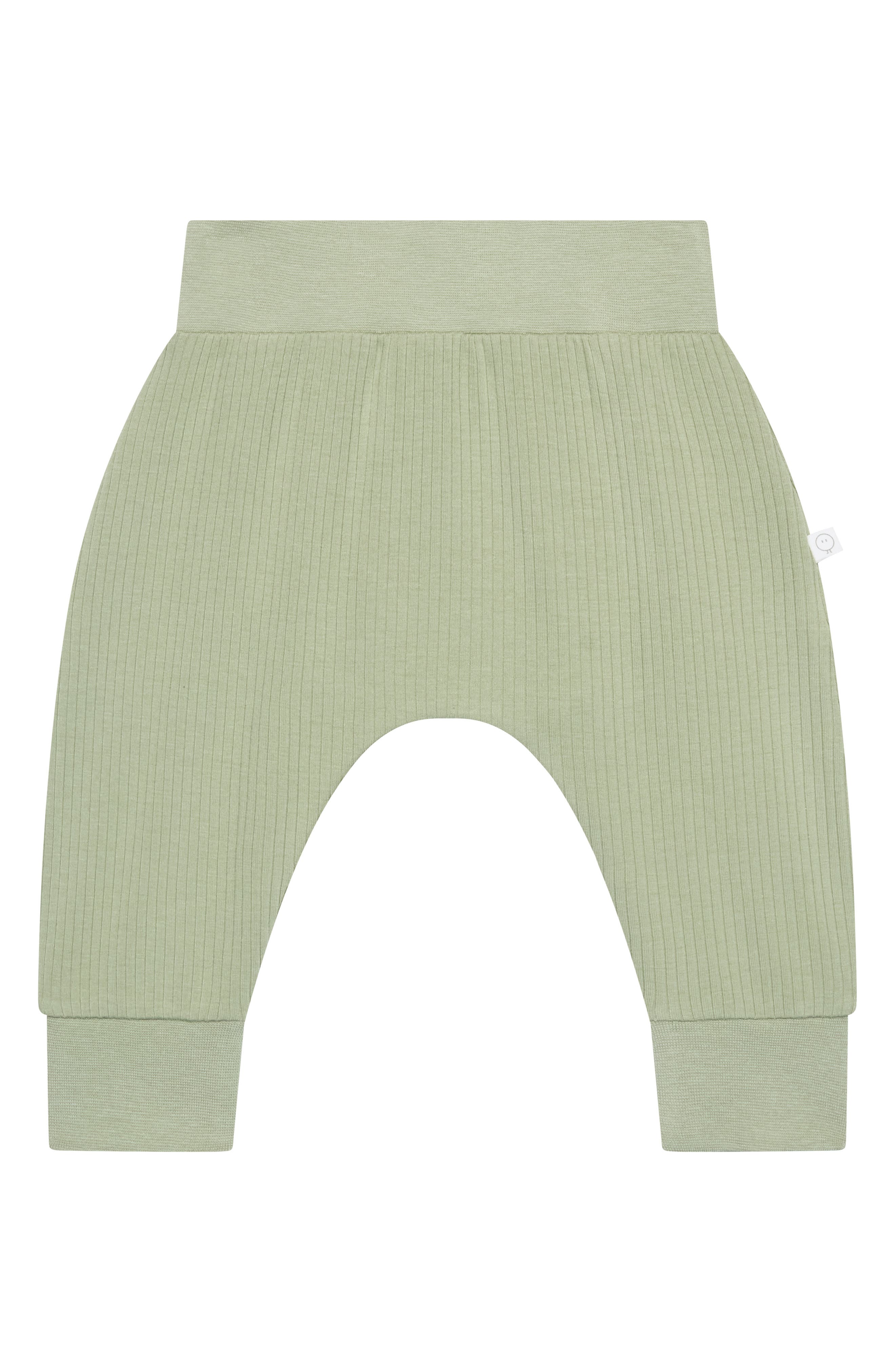 MORI Appliqué Bear Joggers in Sage And Polar Bear 