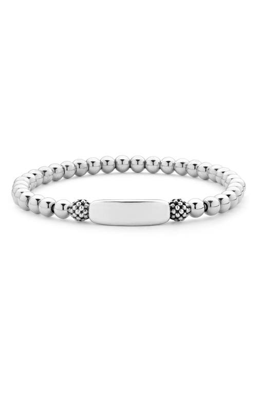 LAGOS Sterling Silver Caviar Bead Stretch Bracelet at Nordstrom, Size 7