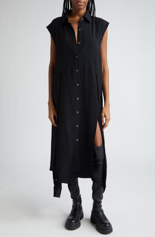 Deconstructed Shirtdress in Black