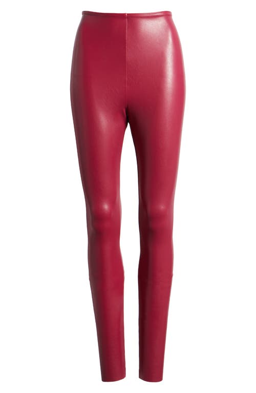 Shop Commando Control Top Faux Leather Leggings In Raspberry