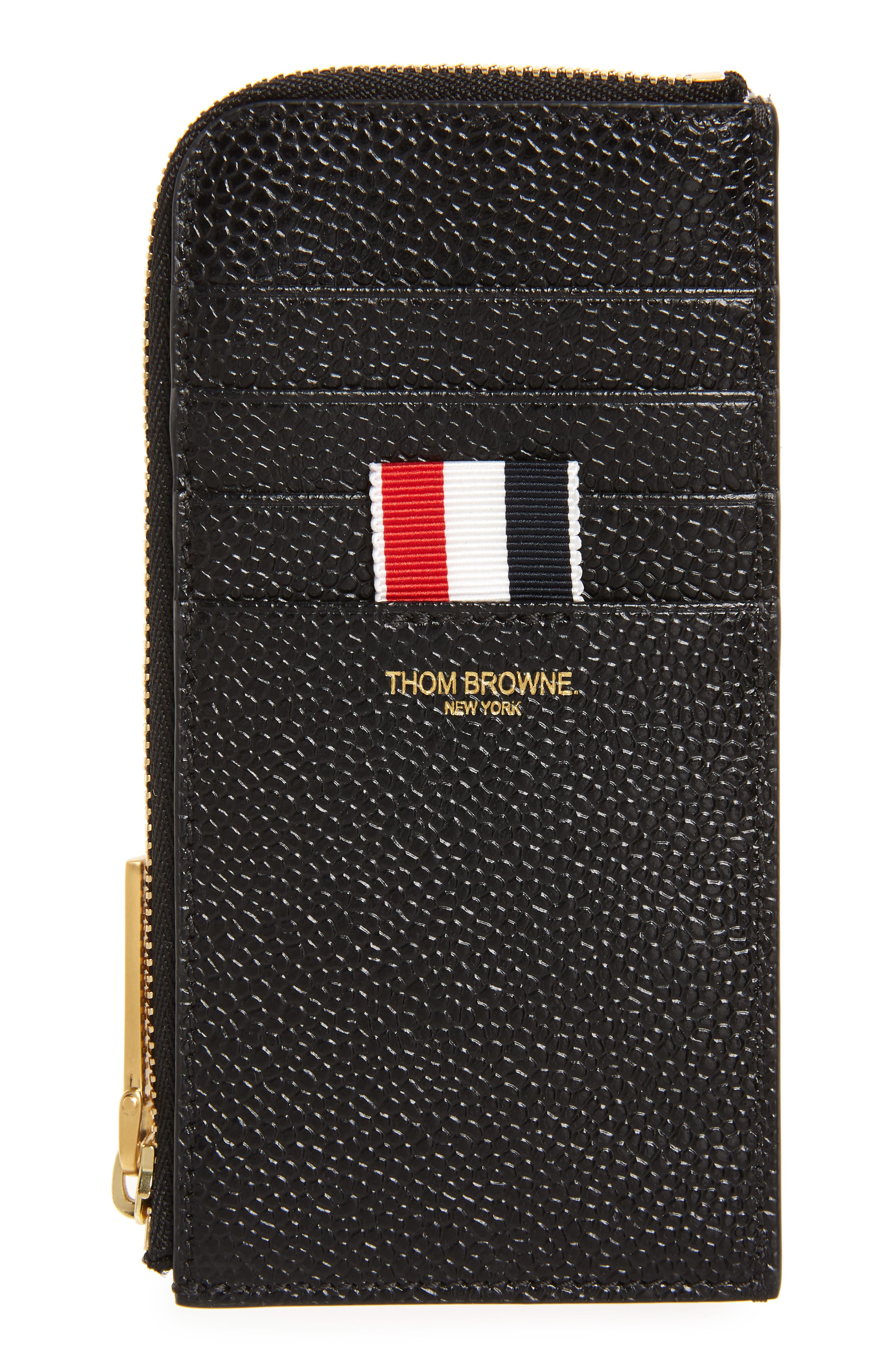 Thom Browne Leather Mini Pouch in Black for Men Mens Accessories Wallets and cardholders 