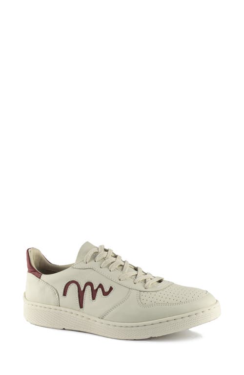 Shop Sandro Moscoloni Perforated Low Top Sneaker In White/red