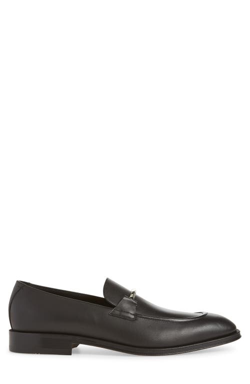 Shop Hugo Boss Boss Derrek Apron Toe Bit Loafer In Black