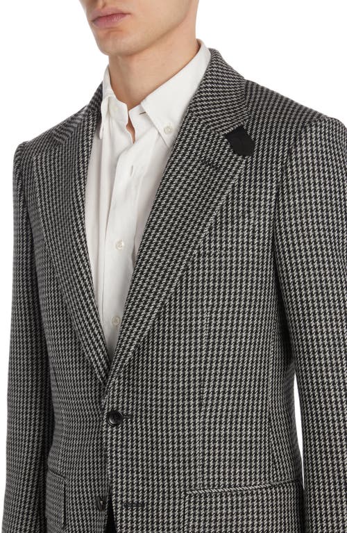 Shop Tom Ford Atticus Houndstooth Wool Blend Sport Coat In Combo Moonlight Grey/black