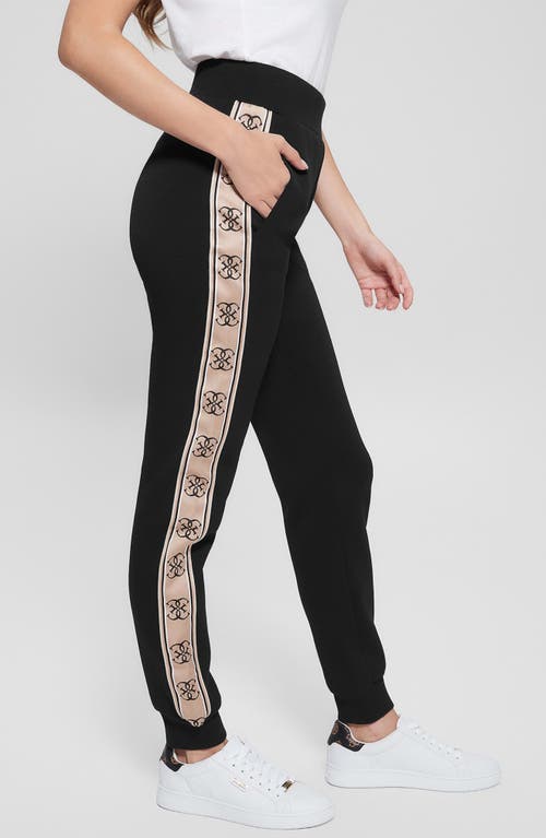 Shop Guess Britney Logo Tape Joggers In Jet Black