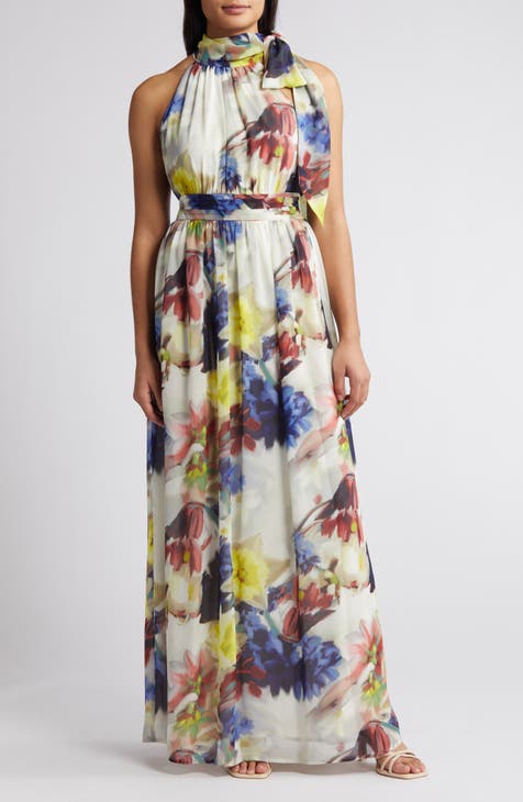 Floral Bow Maxi Dress